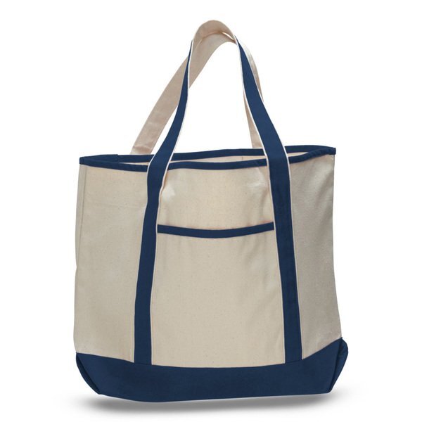 Colored Cotton Ocean Front Shopping Tote Bag
