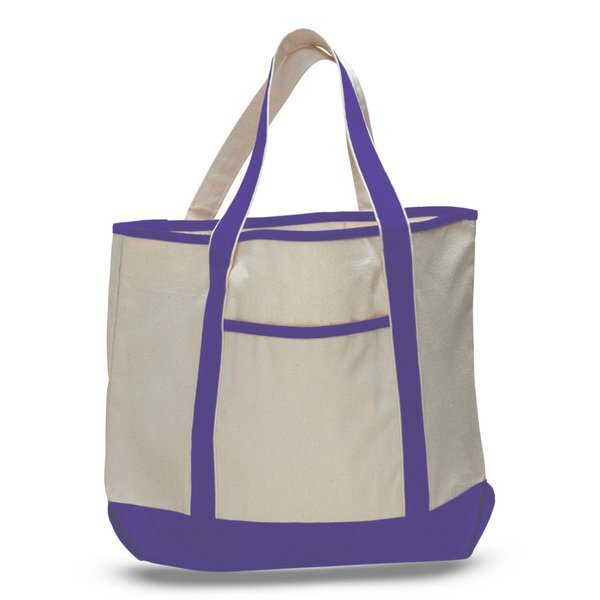 Colored Cotton Ocean Front Shopping Tote Bag