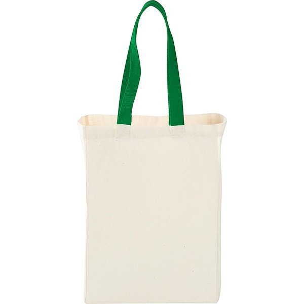 Cotton Canvas Grocery Bag with Colored Handles