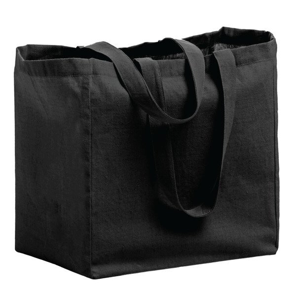 Lightweight Cotton Black Grocery Tote