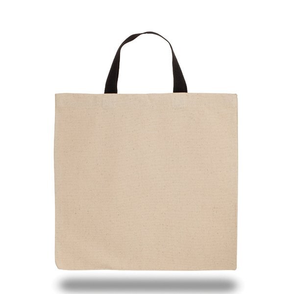 Cotton Tote Bag With Contrasting Web Handles