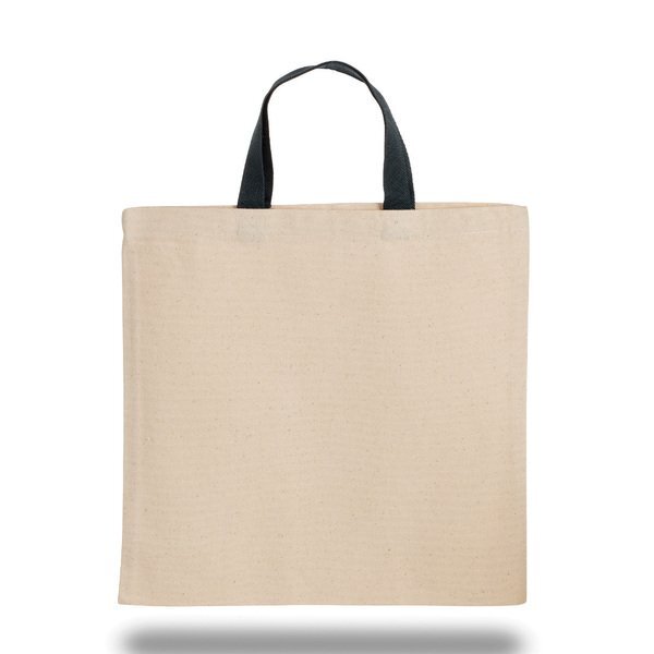 Cotton Tote Bag With Contrasting Web Handles