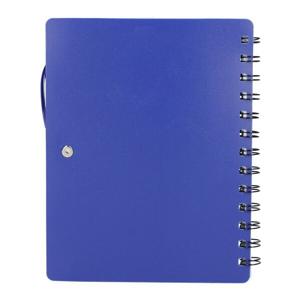 Recycled Dual Pocket Spiral Notebook w/ Pen, 5" x 7"