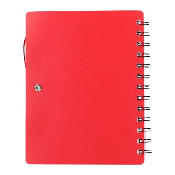Recycled Dual Pocket Spiral Notebook w/ Pen, 5" x 7"