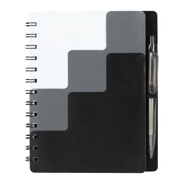 Recycled Pace Spiral Notebook w/ Pen, 5" x 7"