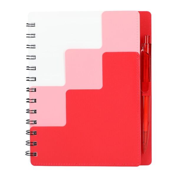 Recycled Pace Spiral Notebook w/ Pen, 5" x 7"