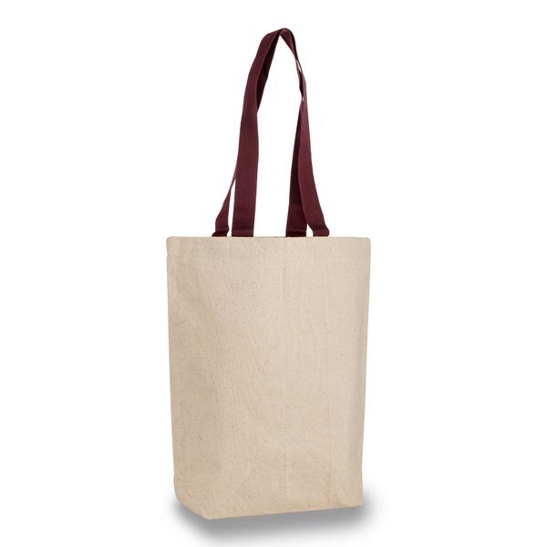 Cotton Tote Bag With Contrasting Web Handles