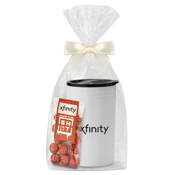 Chocolate Basketballs & Tumbler/Can Insulator Gift Set