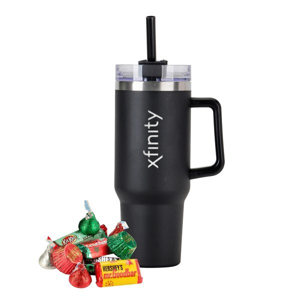 Hershey's® Holiday Mix & Tapered Tumbler w/ Straw Gift Set