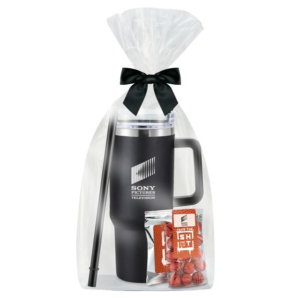 Chocolate Basketballs, Gatorade® Packet & Tapered Tumbler w/ Straw Gift Set