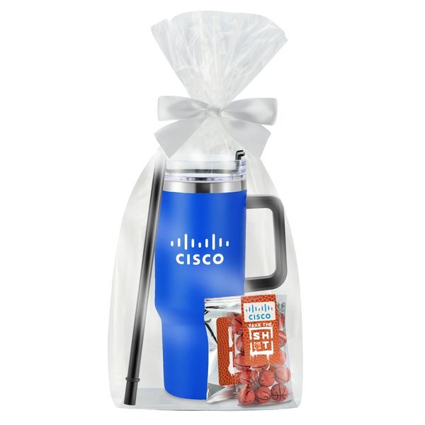 Chocolate Basketballs, Gatorade® Packet & Tapered Tumbler w/ Straw Gift Set
