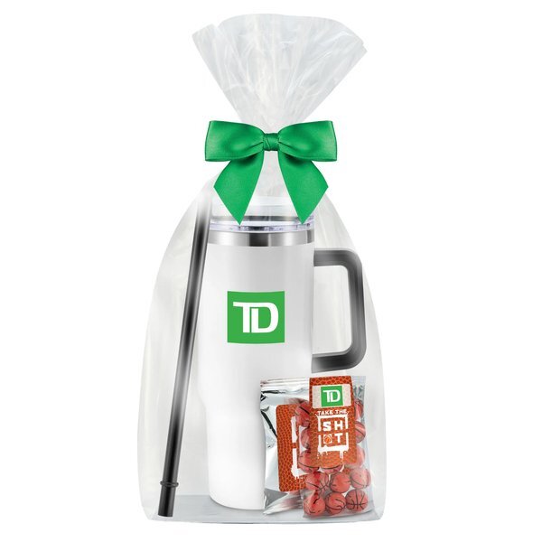 Chocolate Basketballs, Gatorade® Packet & Tapered Tumbler w/ Straw Gift Set