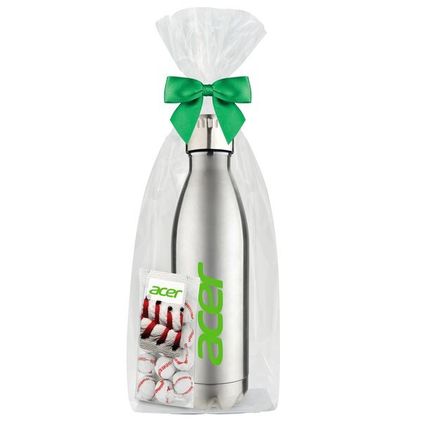 Chocolate Baseballs & Vacuum Insulated Bottle Gift Set