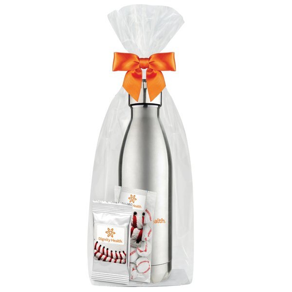 Chocolate Baseballs, Gatorade® Packet & Vacuum Insulated Bottle Gift Set