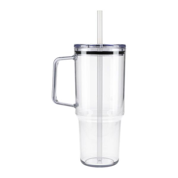 Lucien Recycled Acrylic Travel Mug w/ Straw, 40oz.