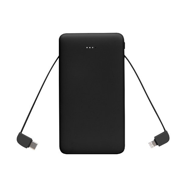 Power Bank w/ Integrated Cables, 10000mAh