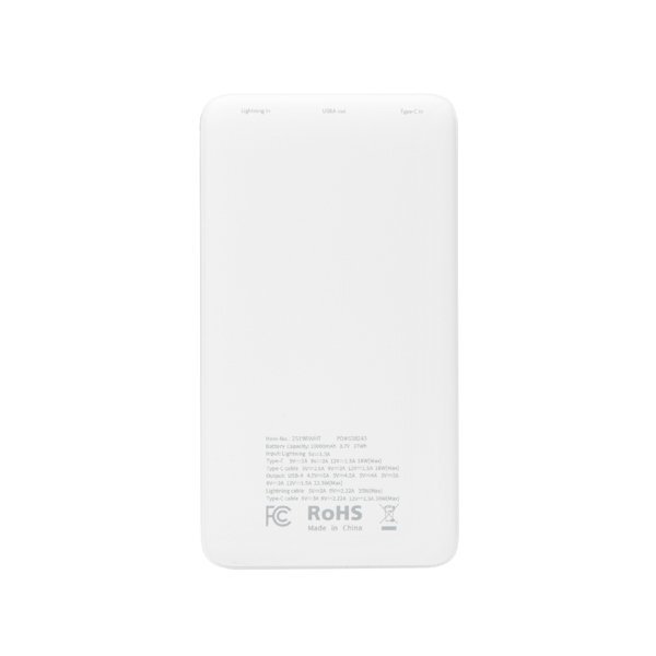 Power Bank w/ Integrated Cables, 10000mAh