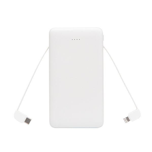 Power Bank w/ Integrated Cables, 10000mAh
