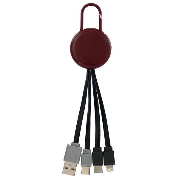 Colorful Clip Dual Input 3 in 1 Charging Cable