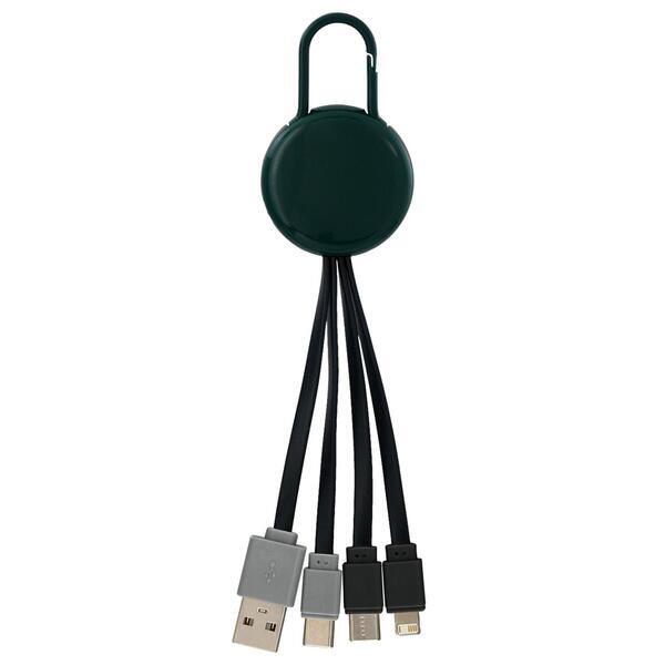 Colorful Clip Dual Input 3 in 1 Charging Cable