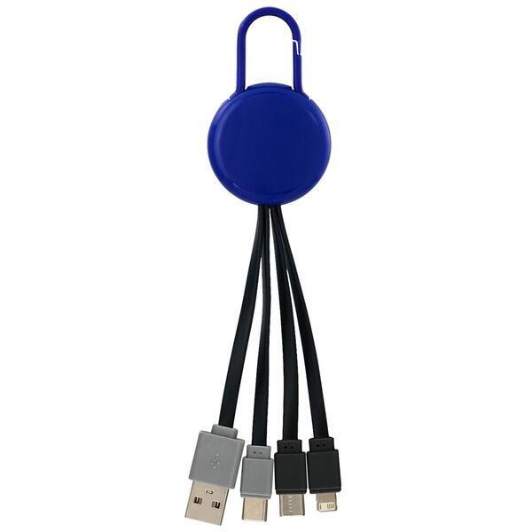 Colorful Clip Dual Input 3 in 1 Charging Cable