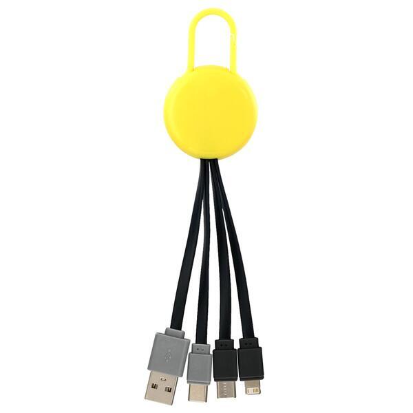 Colorful Clip Dual Input 3 in 1 Charging Cable