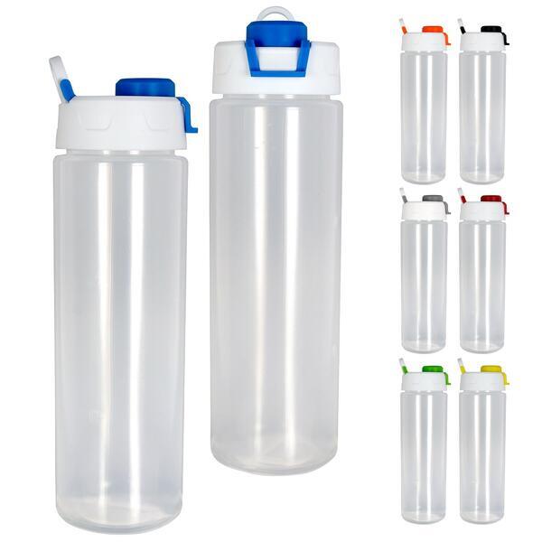 Pop Up Lid Debossed Water Bottle, 24oz.