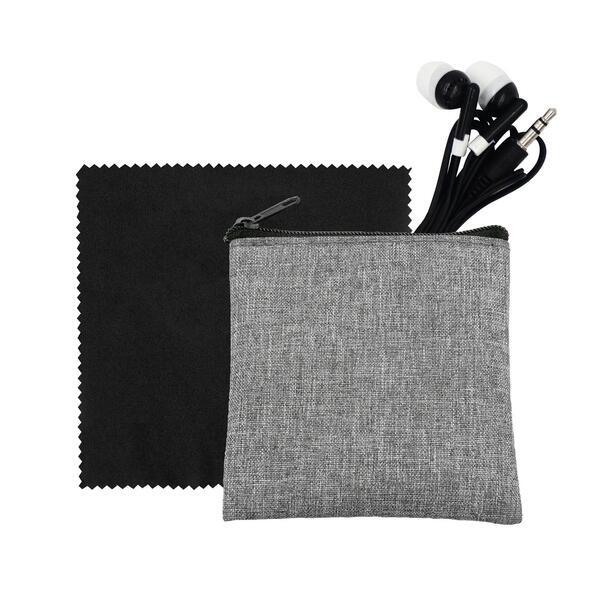 Recycled Ear Bud & Cloth Set
