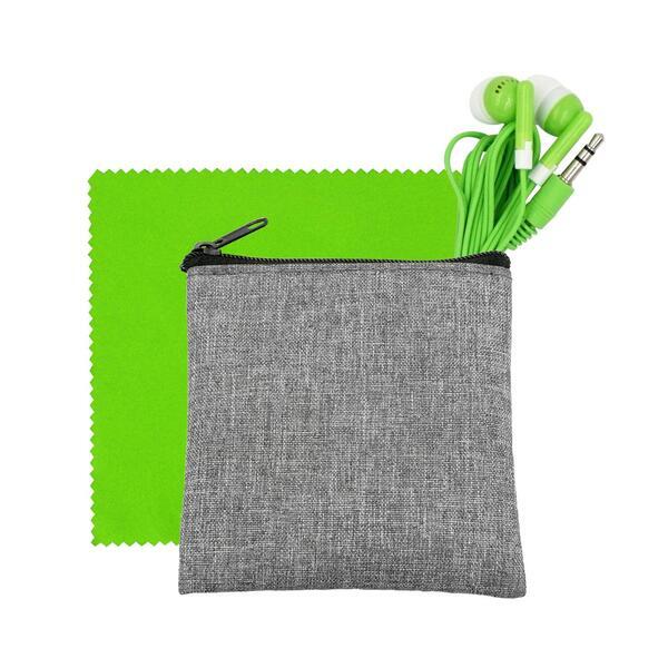 Recycled Ear Bud & Cloth Set