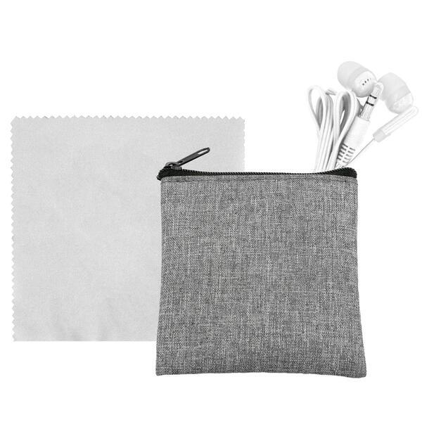 Recycled Ear Bud & Cloth Set