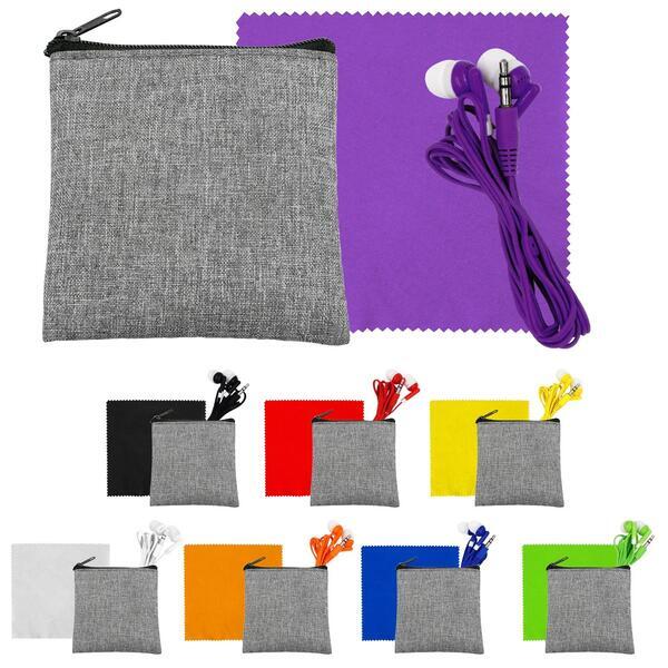 Recycled Ear Bud & Cloth Set