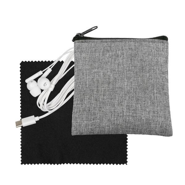 Recycled Cloth & Type C Earbud