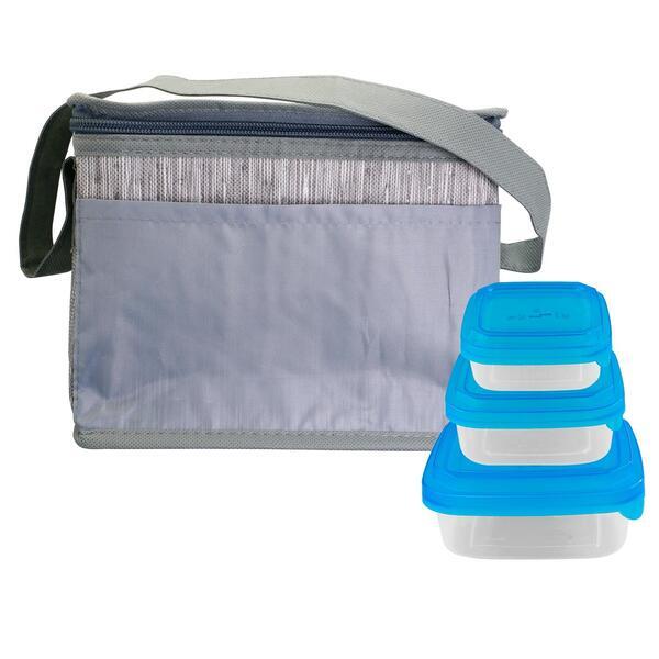 Gray Graph Portion Control Lunch Set