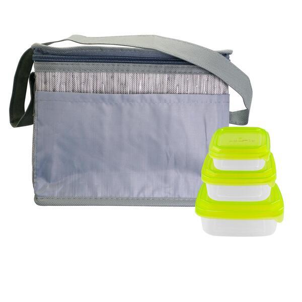 Gray Graph Portion Control Lunch Set