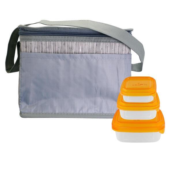 Gray Graph Portion Control Lunch Set