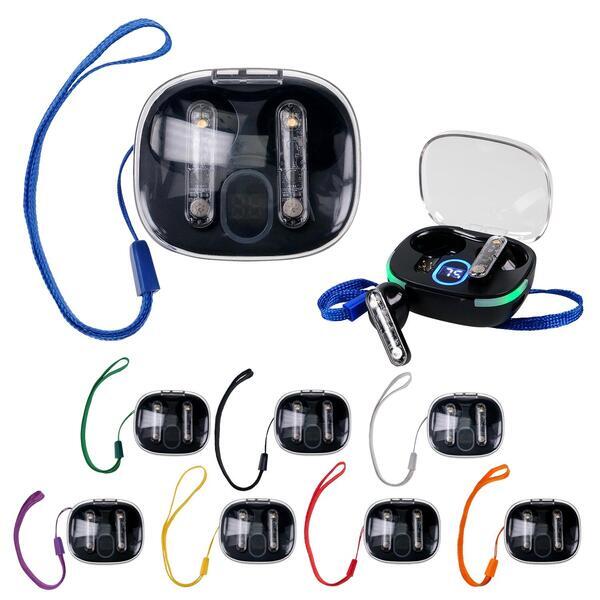 Light Up Display Lanyard Bluetooth Earbuds