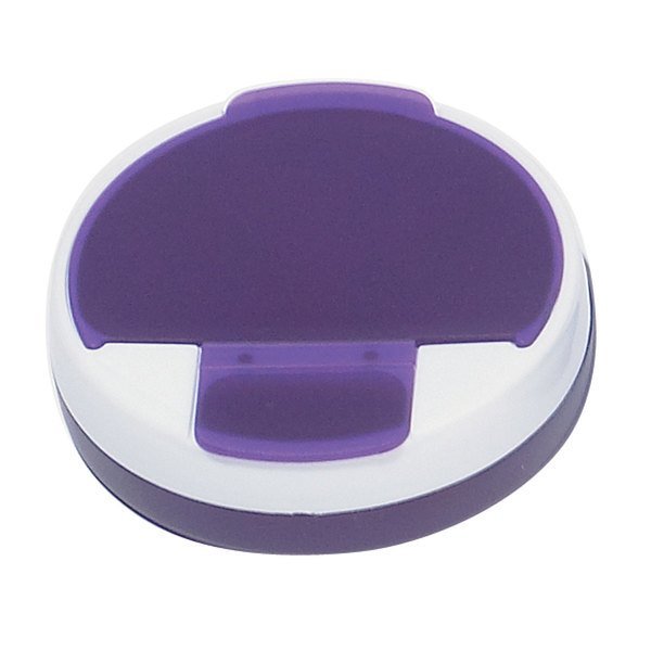 Round Travel Pill Box, Four Compartment