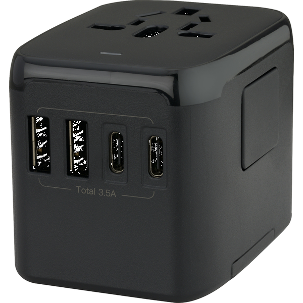 Universal Travel 2 USB & 2 Type-C Adapter