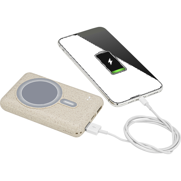 EarthTrendz™ Solar Magnetic Wireless Power Bank, 10000mAh