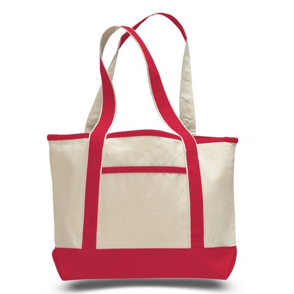 Deluxe Colored Cotton Shopping Tote Bag