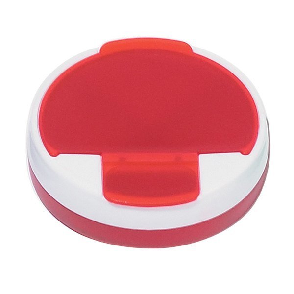 Round Travel Pill Box, Four Compartment