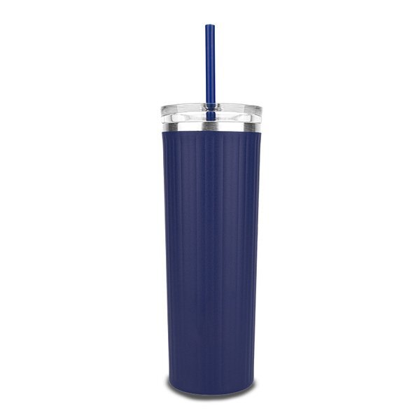 Zebra Tumbler with Straw Lid, 18 oz.