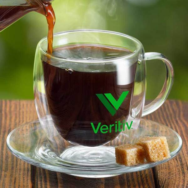 Double Wall Glass Mug, 8.5oz.