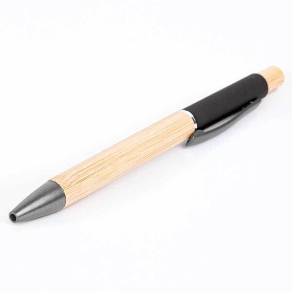 Bamboo Barrel Pen with Gun Metal Clip