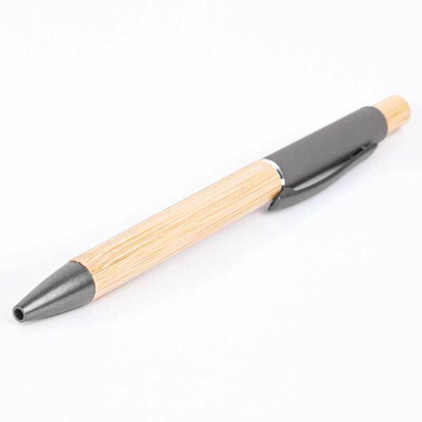 Bamboo Barrel Pen with Gun Metal Clip