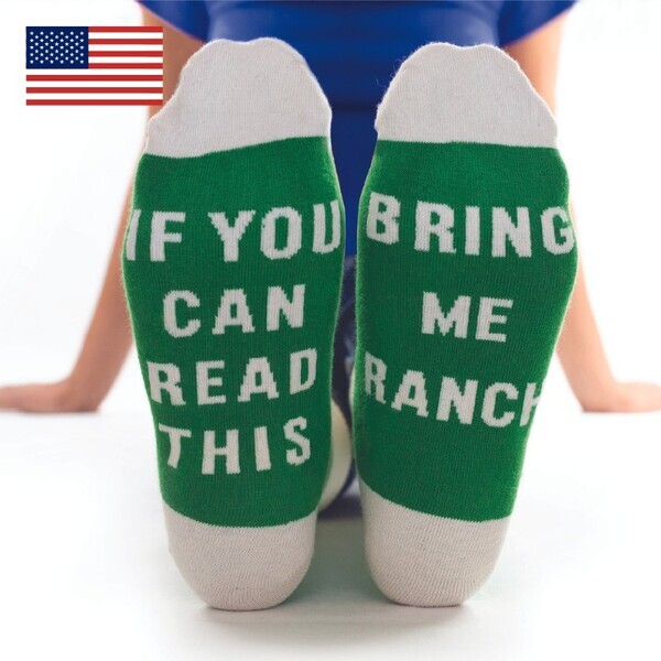 Custom Knit Mismatched Pair Cotton Blend Crew Socks