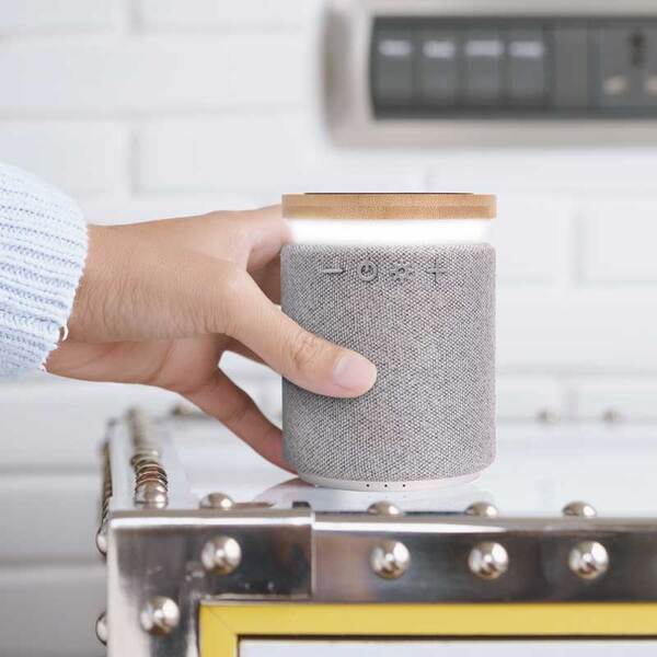 Lex Bamboo Wireless Speaker with Phone Charger