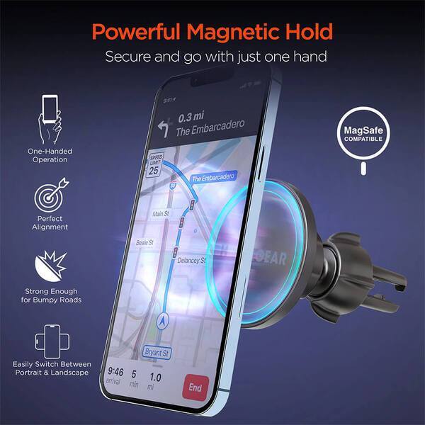 Hypergear Mag Grip Magnetic Phone Mount w/ MagSafe Vent