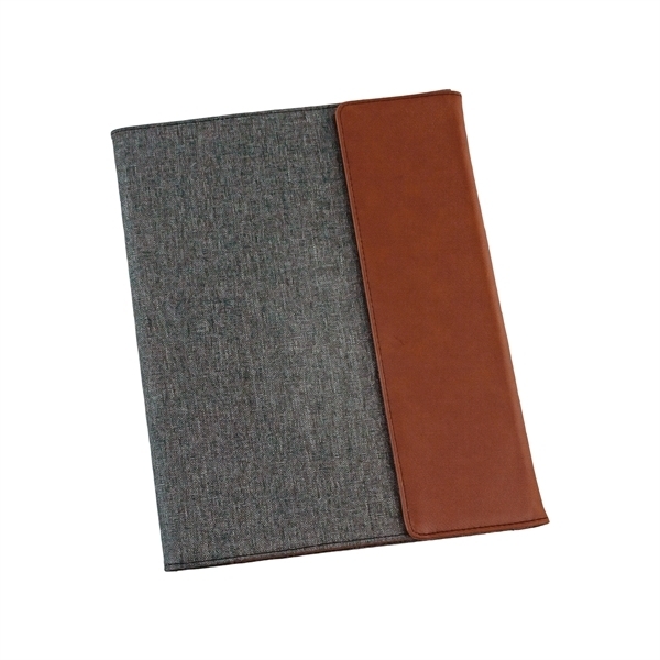 Rustic Faux Leather & Canvas Portfolio, 7"x9"