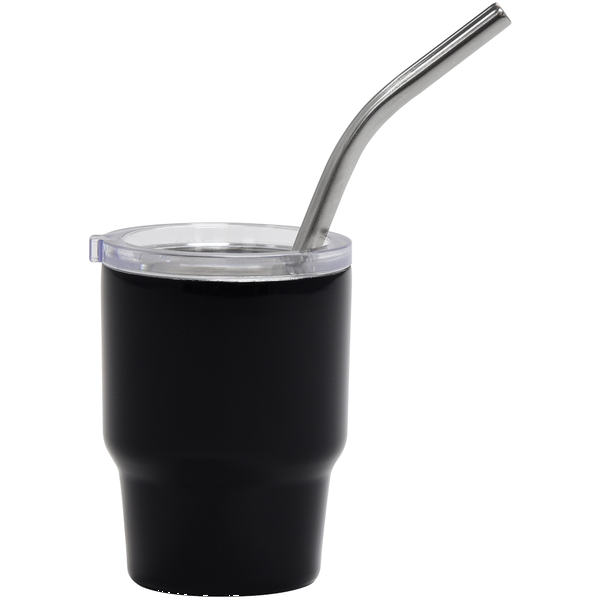 Mini Mate Stainless Steel Tumbler w/ Straw, 3oz.